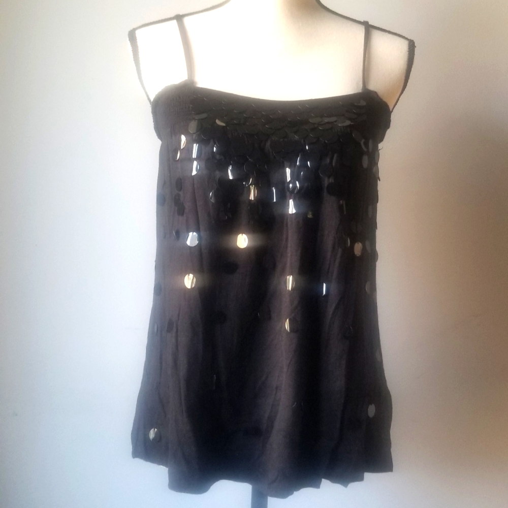 ⚜ Rebecca Taylor Black Sequin Top ⚜